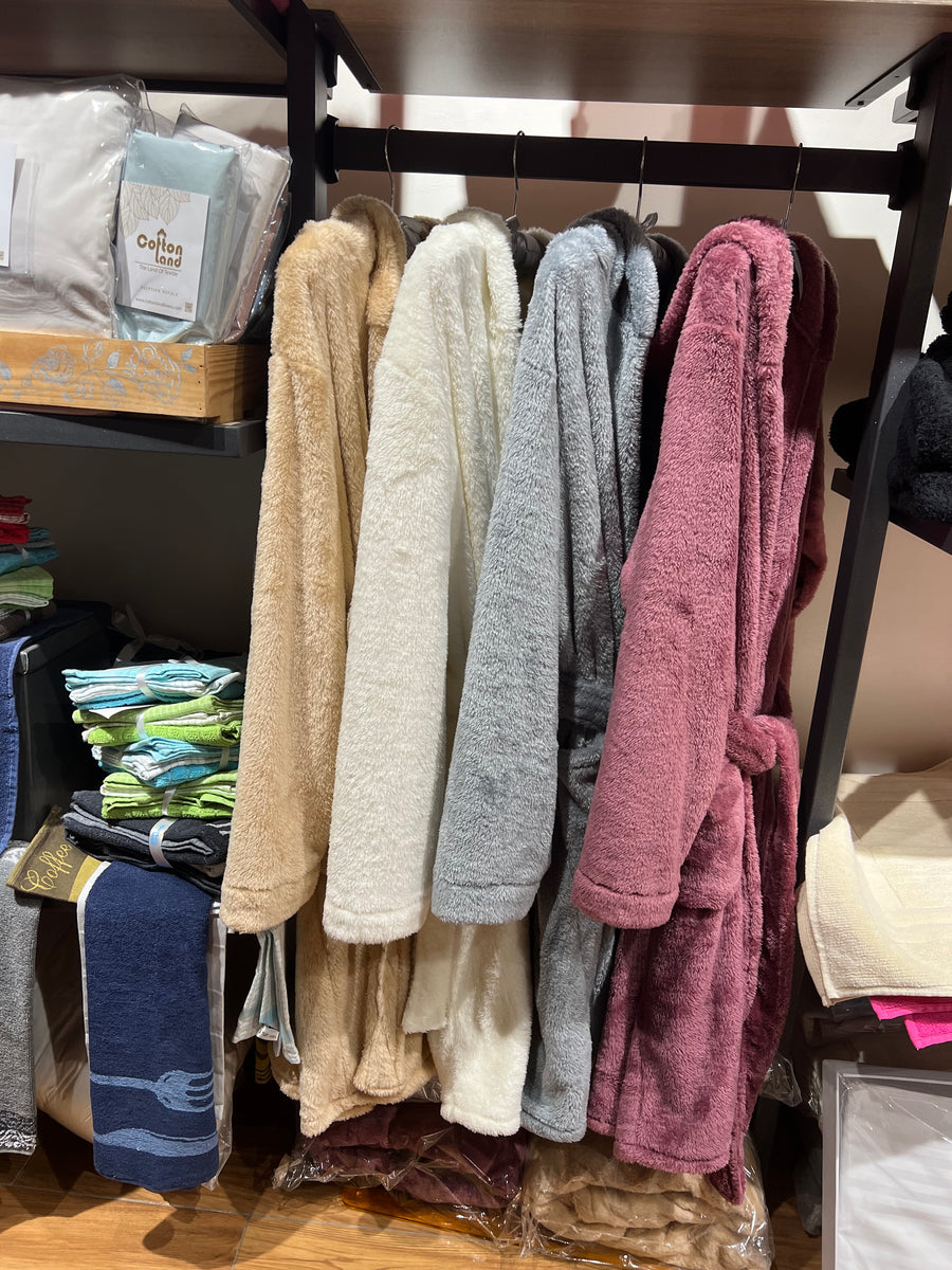 Hooded Fleece Robe CottonLandlinens