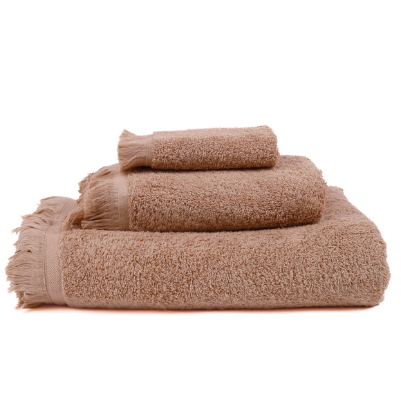 Beige Towel with Tassels Set