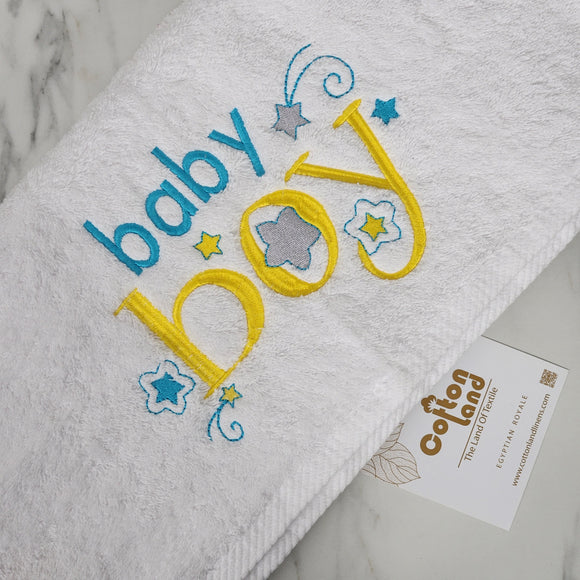 Baby boy Embroidered Face Towel