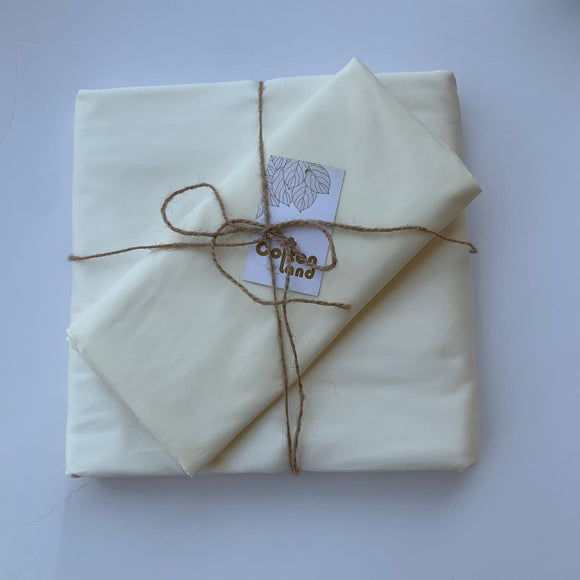 Cream Sateen Bedsheet Set