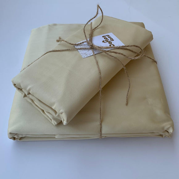 Kaki Sateen Bedsheet Set