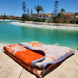 Orange Palm Beach towel