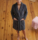 Plain Dark Grey Bathrobe