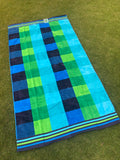 Checkered Blue & Green Beach Towel