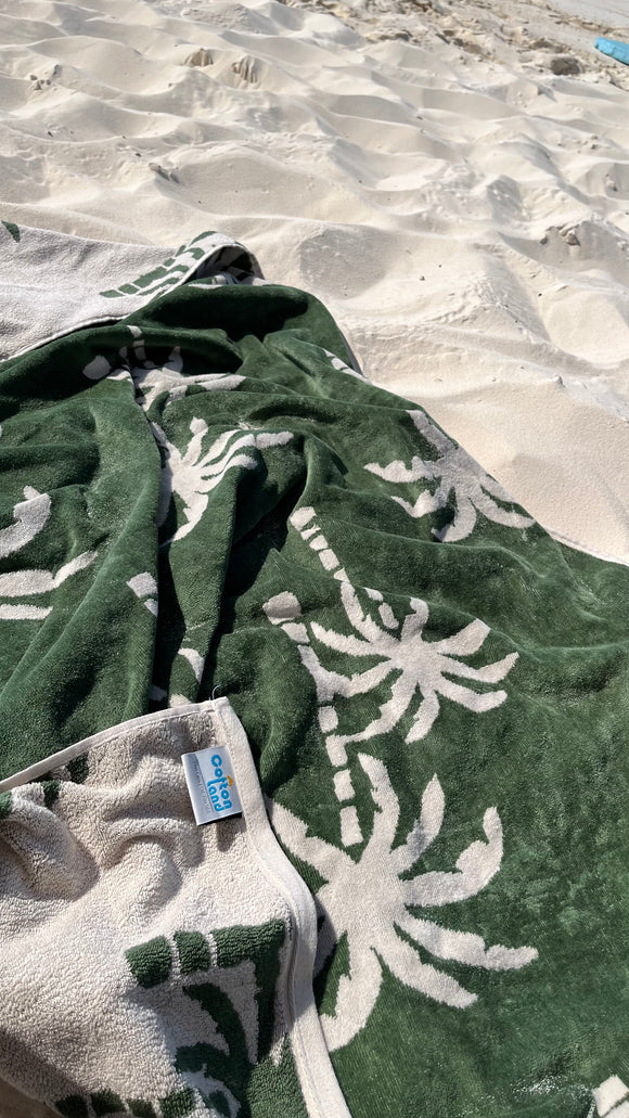 Green Palm Beach towel