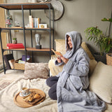 Light Grey Fleece Robe