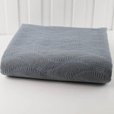 Blue Leaves Bed Cover