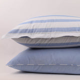 Wide Stripes Percale Plain Bedsheet & Duvet Cover (Set 6 pieces)