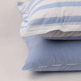 Wide Stripes Percale Plain Bedsheet & Duvet Cover (Set 6 pieces)