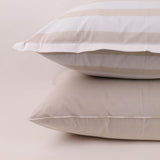 Wide Stripes Percale Plain Bedsheet & Duvet Cover (Set 6 pieces)