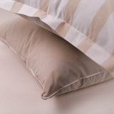 Wide Stripes Percale Plain Bedsheet & Duvet Cover (Set 6 pieces)