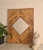 Wood Diamond Mirror