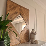 Wood Diamond Mirror