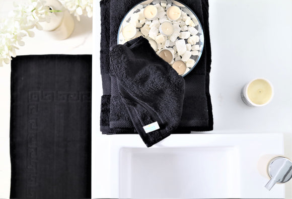 Black towel set