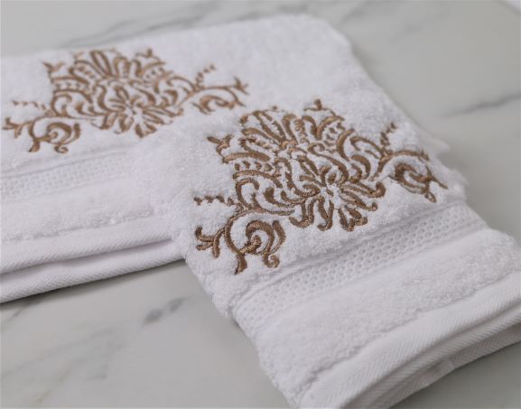 Embroidered guest best sale hand towels