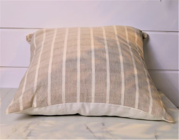 Strip linen cushion