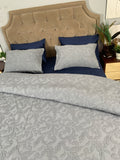 Navy Blue Sateen Bedsheet