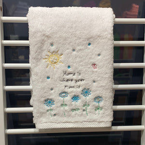 Embroidered Face Towel