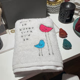 Embroidered Face Towel